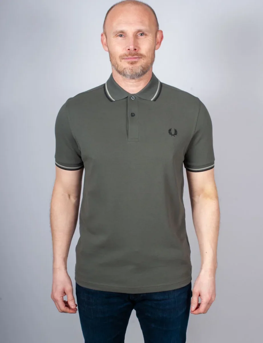 Fred Perry Twin Tipped Polo Shirt | Field Green 