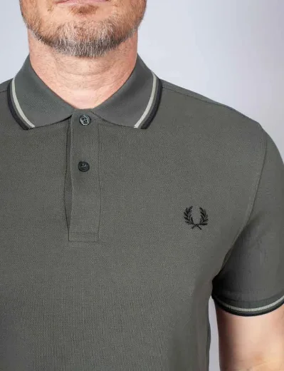 Fred Perry Twin Tipped Polo Shirt | Field Green 