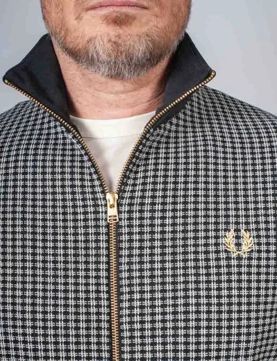 Fred Perry Knitted Front Track Jacket | Black
