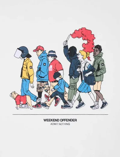 Weekend Offender Everyone Graphic Tee | White