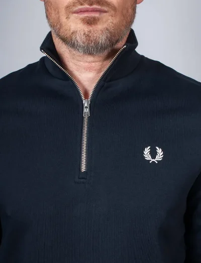 Fred Perry Half Zip Sweatshirt | Navy