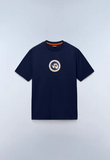 Picture of Napapijri Phos Short Sleeve T-Shirt | Navy