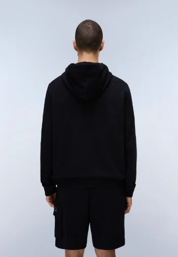 Picture of Napapijri Box Logo French Terry Hoodie | Black