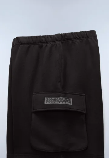 Picture of Napapijri Box Logo Sweat Cargo Shorts | Black
