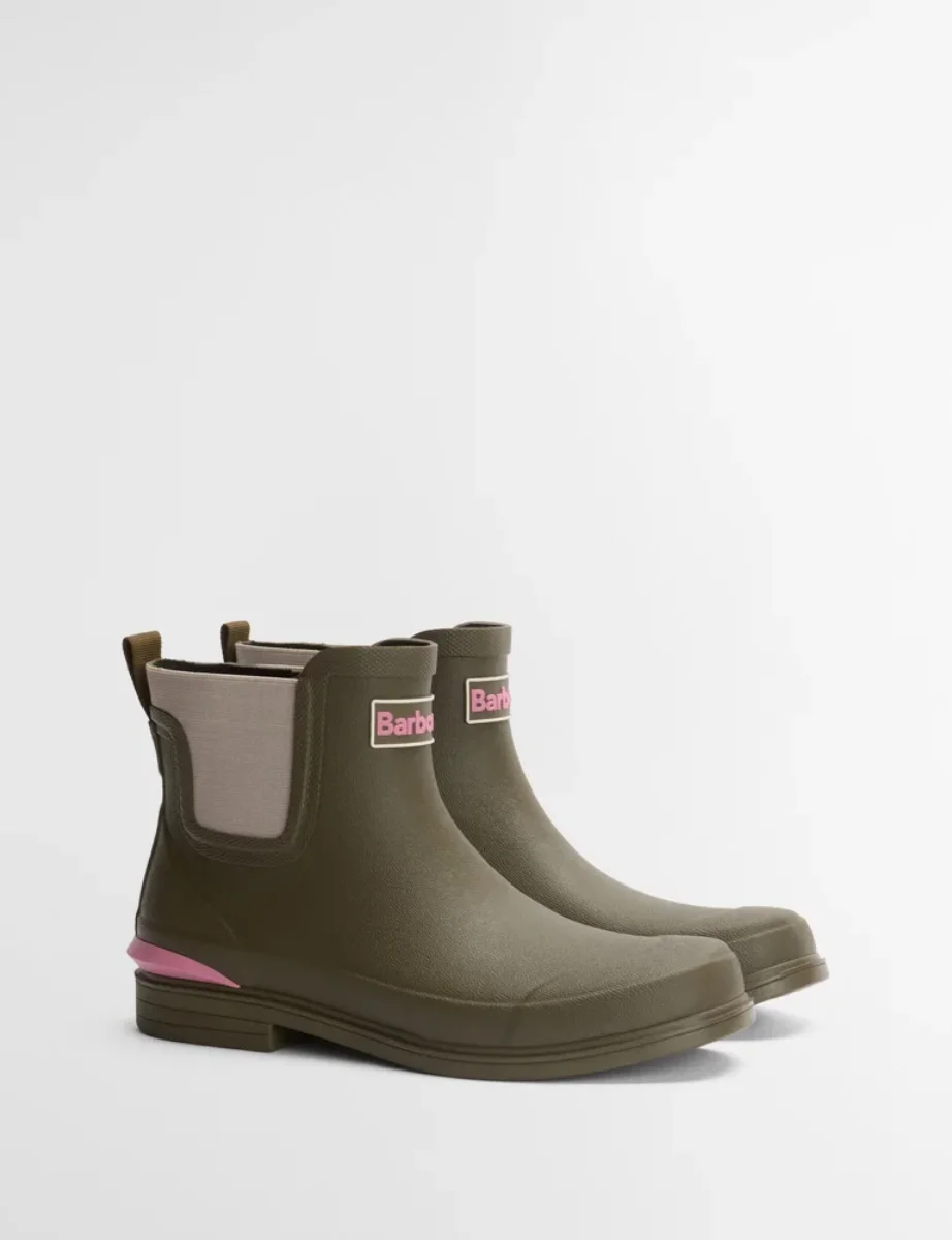 Barbour Womens Abbeyfield Packable Wellington | Olive