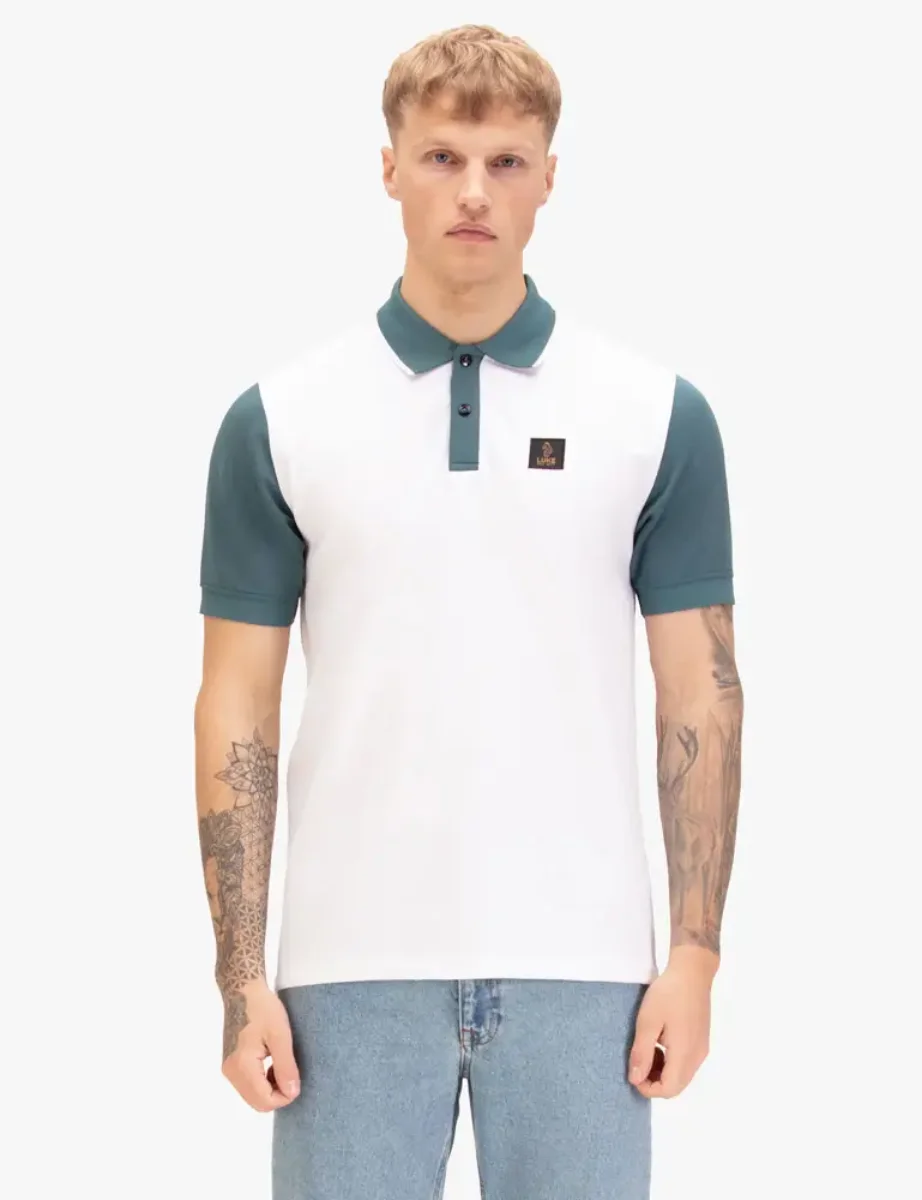 Picture of Luke 1977 Saddleworth Polo | White/Teal