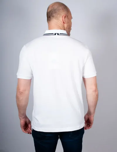 J.Lindeberg Joey Tipped Polo | White