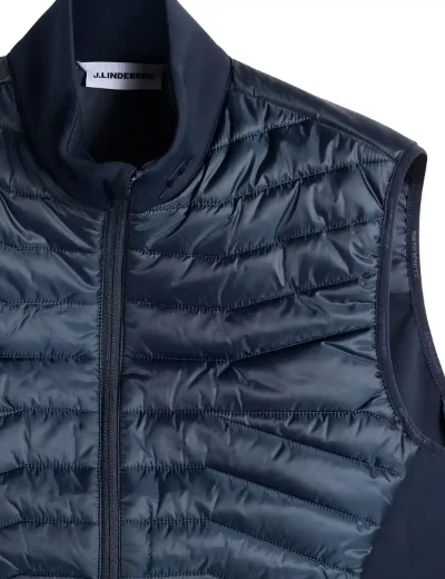 J.Lindeberg Heyden Quilt Hybrid Vest | JL Navy