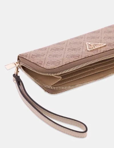 Guess Laurel 4G Logo Zip Around Purse | Beige
