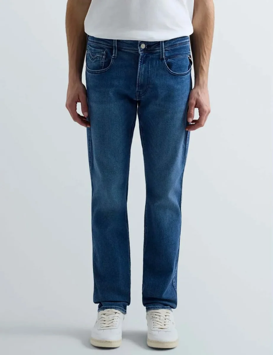 Replay Anbass Slim-Fit Jean | Mid Blue 
