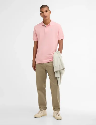 Barbour Tartan Pique Polo | Mineral Pink