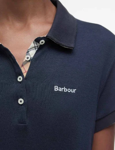 Barbour Womens Polo Shirt Midi Dress | Navy
