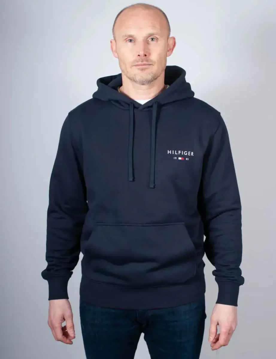 Picture of Tommy Hilfiger Small Logo Hoodie | Navy