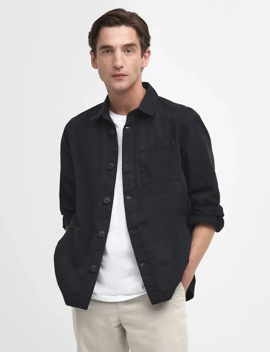 Barbour Washed Cotton Overshirt | Navy
