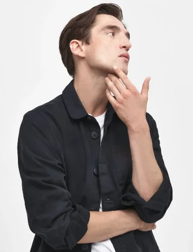 Barbour Washed Cotton Overshirt | Navy