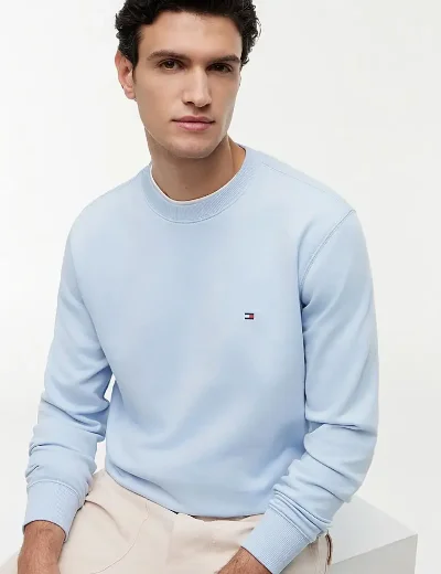 Tommy Hilfiger Terry Crew Neck Sweater | Breezy Blue