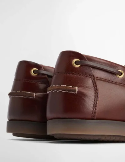 Picture of Barbour Men's Wake Boat Shoe | Mahogany