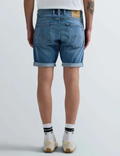 Replay RBJ.981 Tapered Fit Denim Shorts | Medium Blue