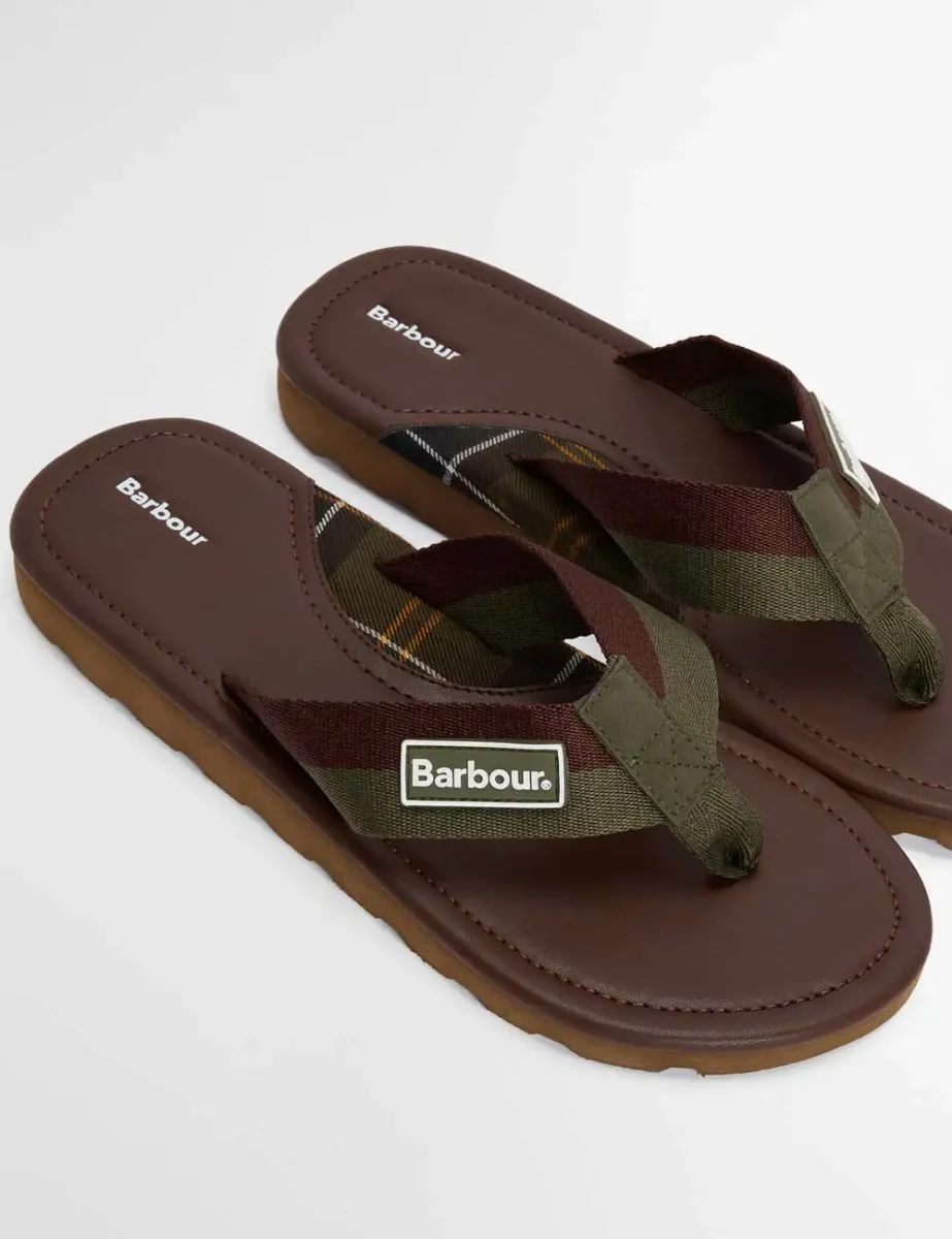 Barbour Harker Sandal | Brown/Olive