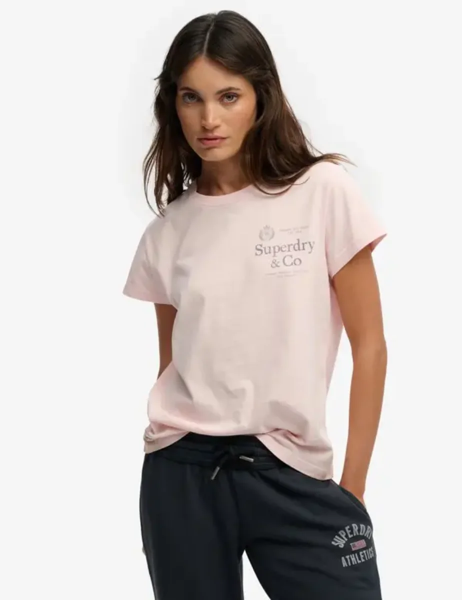 Superdry Luxe Casual Relaxed T-shirt | Pink