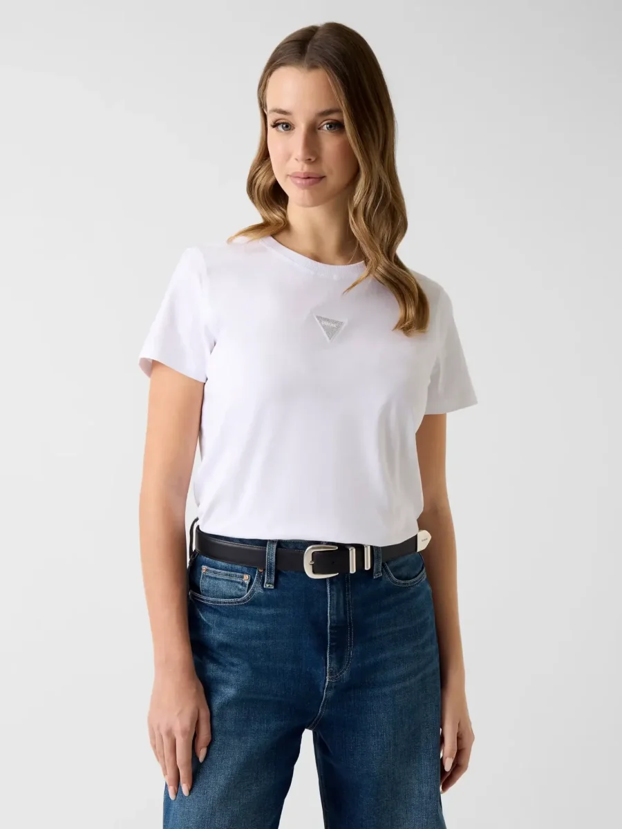 Guess Rhinestone T-Shirt | White