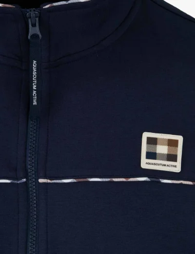 Picture of Aquascutum Active CC Piping Scuba Track Top | Navy