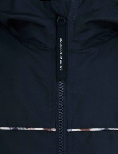 Picture of Aquascutum Active Diamond Wave Badge Track Jacket | Navy