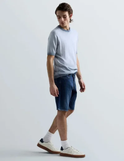 Replay Grover Straight-Fit Shorts | Medium Blue Wash