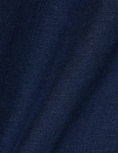 Lacoste Short Sleeve Linen Shirt | Navy