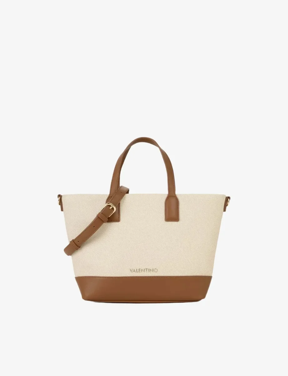 Valentino Atena Shopping Tote Bag | Cream