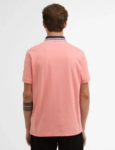 Barbour International Burnwood Tipped Polo | Burnt Coral