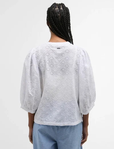 Barbour Womens Layla Broderie Anglaise Shirt | White