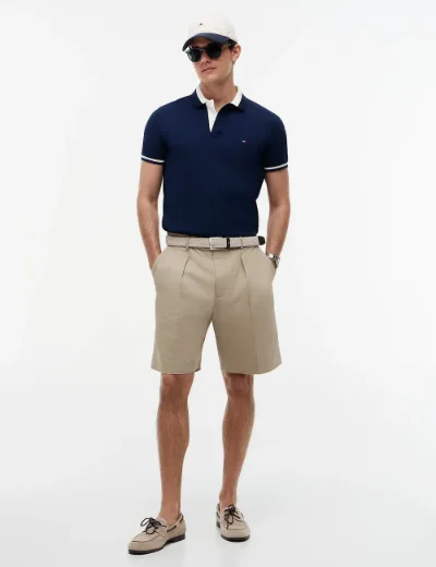 Tommy Hilfiger Contrast Collar Block Polo | Navy