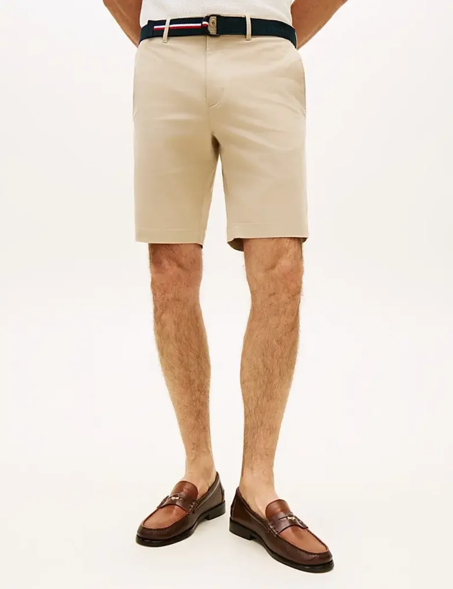 Tommy Hilfiger Denton Belted Chino Short | Sandalwood
