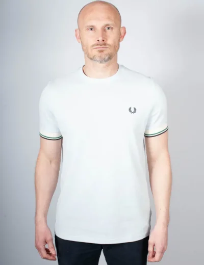 Picture of Fred Perry Twin Tipped Cuff T-shirt | Ice Blue