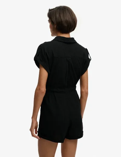 Superdry Belted Utility Playsuit | Black