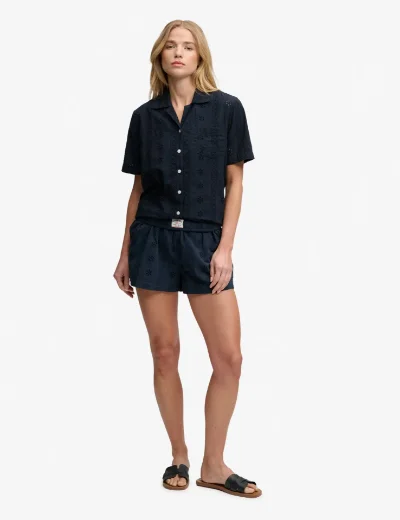 Superdry Broderie Beach Short | Navy