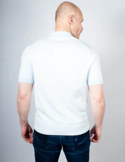 Fred Perry Short Sleeve Knitted Polo | Light Ice