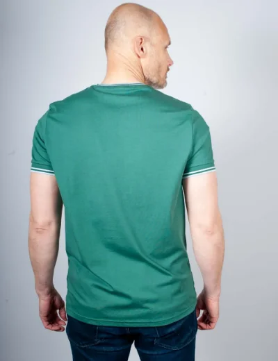 Fred Perry Twin Tipped T-Shirt | Sport Green / Light ice