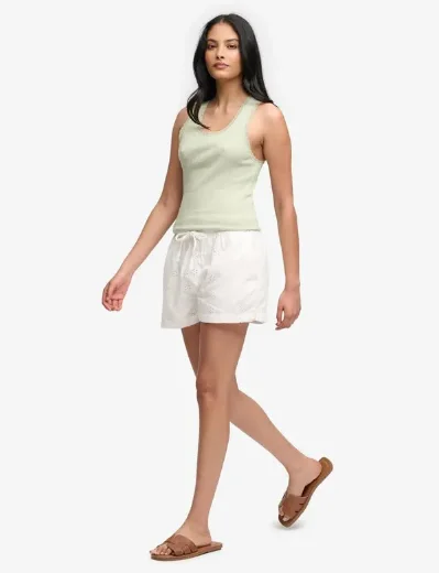 Superdry Womens Broderie Beach Short | Off White