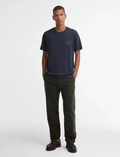 Barbour Men's Tartan Crest T-Shirt | Navy