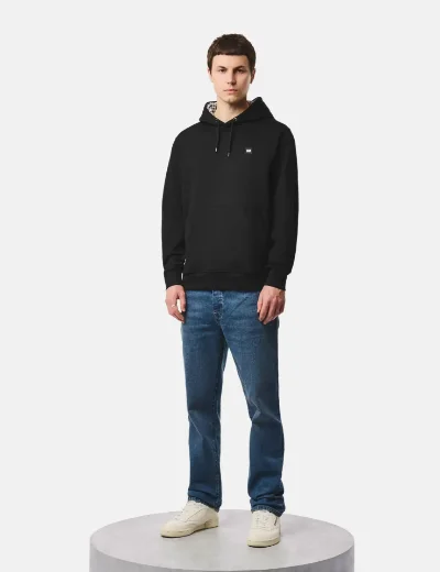 Weekend Offender Oulton Check Hoodie | Black