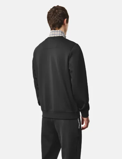 Weekend Offender Henson Jacquard Quarter Zip Sweat | Black