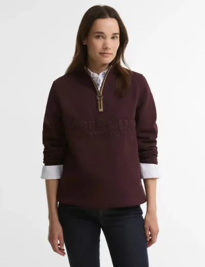 Barbour Womens Cynthia Half Zip | Fig
