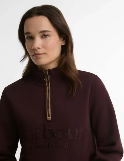 Barbour Womens Cynthia Half Zip | Fig
