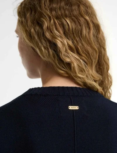Picture of Barbour Womens Harling Crew Neck Jumper | Navy