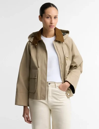 Barbour Womens Terrington Showerproof Jacket | Beige