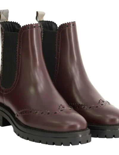 Barbour Womens Fawne Patent Leather Chelsea Boot | Cherry Glace