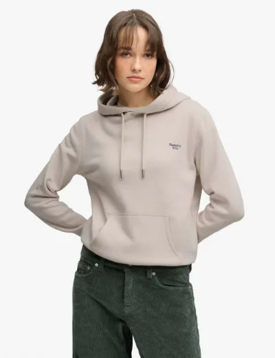 Picture of Superdry Signature Embroided Hoodie | Wind Chime Grey