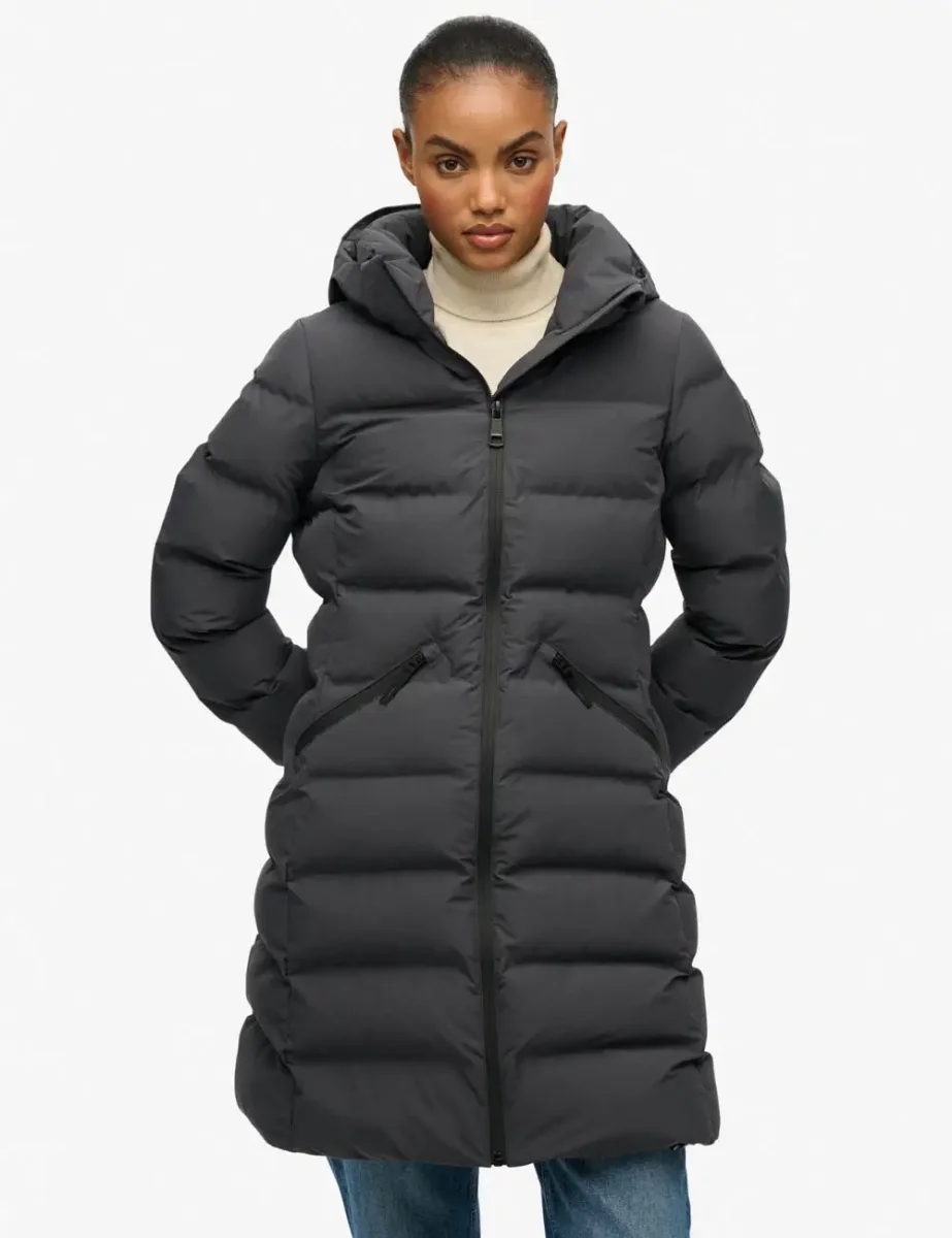 Superdry Womens City Mid Padded Jacket | Ebony